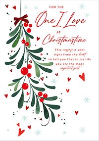 Tap to view One I love Message From The Heart Christmas Card