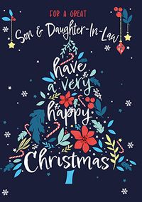 Tap to view For A Great Son And Daughter-In-Law Christmas Card
