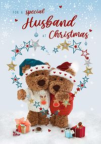 Tap to view Barley Bear Special Husband Christmas Card