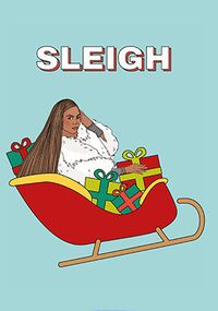 Tap to view Beyonce Sleigh Christmas Card
