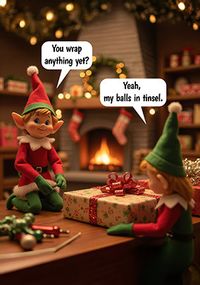 Tap to view Rude Elves Christmas Card