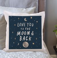 Moon And Back Valentines Cushion