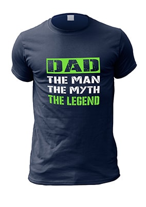 Wolf Papa Mens Black T-Shirt Unique First Fathers Day Gifts For Him