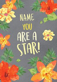 You Are A Star Personalised Card