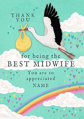 Best Midwife Thank You Card