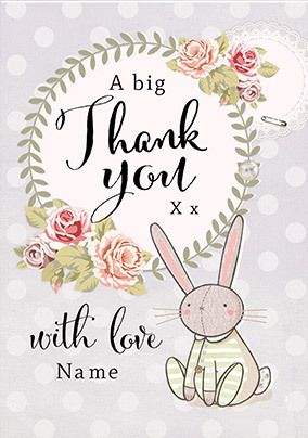 A Big Thank You New Baby Personalised Card