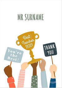 Tap to view You're the Best Thank You Teacher Personalised Card