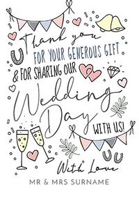Tap to view Wedding Gift Thank you Card