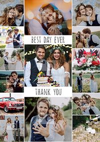 Best Day Ever Wedding Thank You Card