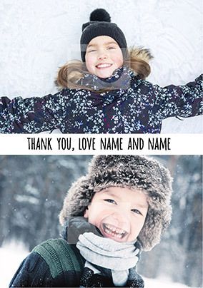 Thank You From Us Multi Photo Christmas Card