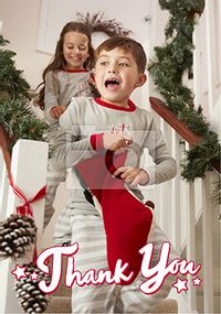 Tap to view Thank You Photo Portrait Christmas Card