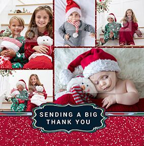 Big Thank You Multi Photo Christmas Card