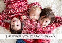 Tap to view Thank You Banner Photo Landscape Xmas Card