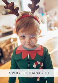 Tap to view Very Big Thank You Photo Christmas Card