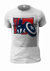 Tap to view Personalised Captain America Men's T-Shirt - First Avenger