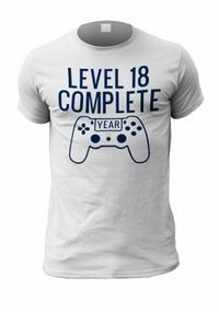 Tap to view Level 18 Personalised Men's Gamer T-Shirt