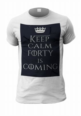 Forty Is Coming Personalised Men's Birthday T-Shirt