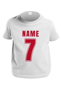 Tap to view Football Name and Number Personalised Kids T-Shirt