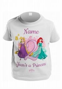 Tap to view Disney Princess Personalised Kids Age T-Shirt