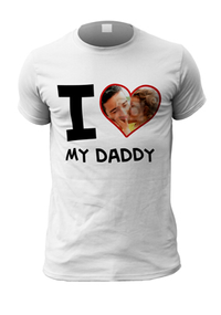 I Heart My Daddy Personalised Photo T-Shirt