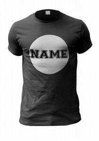 Personalised Name T-Shirt - Retro White Circle