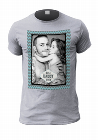 Tap to view Personalised Best Daddy Photo T-Shirt With Border