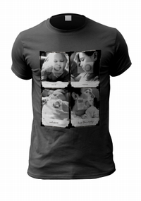 Tap to view 4 Photo Upload Retro Personalised T-Shirt