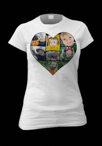 Tap to view Personalised Multi Photo Heart Women's T-Shirt