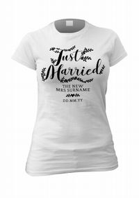 Just Married Women's Personalised T-Shirt
