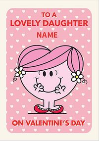 Little Miss Hug Daughter Personalised Valentine's Day Card
