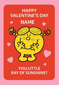 Tap to view Ray Of Sunshine Personalised Valentine's Card