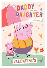 Peppa Pig Daddy Personalised Valentine's Day Card