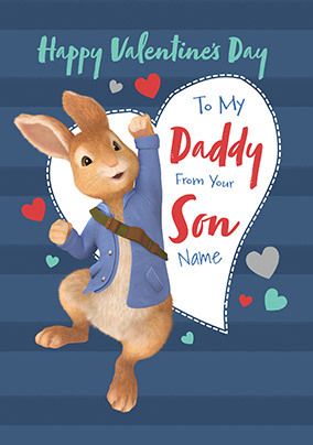 Peter Rabbit Daddy Valentine Card