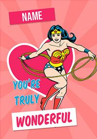 Wonder Woman - Truly Wonderful Personalised Card