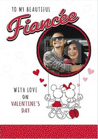 Tap to view Mickey and Mouse Fiancée Valentines Photo Card