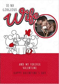 Tap to view Mickey and Minnie Wife Photo Valentines Card