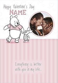 Winnie The Pooh Photo Valentines Card