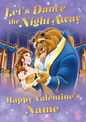 Beauty and the Beast Personalised Valentine's Card