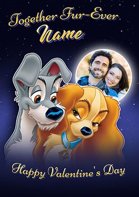 Lady and the Tramp Photo Valentine's Day Card