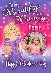 Rapunzel Beautiful Princess Photo Valentine's Day Card