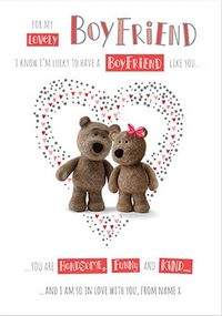 Tap to view Barley Bear Boyfriend Valentines Personalised Card