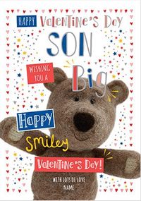 Barley Bear Son Valentine's Personalised Card