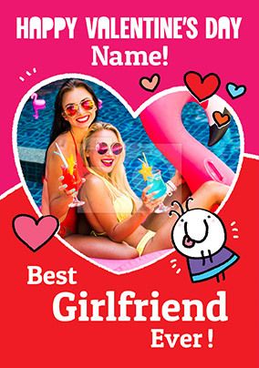 Best Girlfriend Ever Photo Valentine's Card