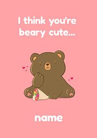 Tap to view Beary Cute Personalised Valentine's Card