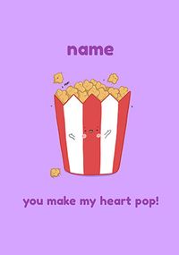 Tap to view You Make My Heart Pop Personalised Card