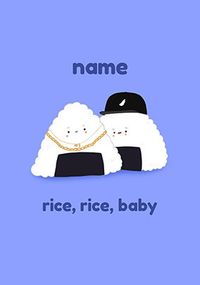 Rice Rice Baby Personalised Valentine's Card