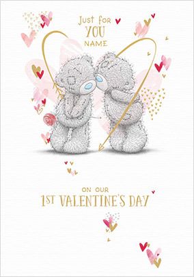 1st Valentine's Day Just For You Personalised Card
