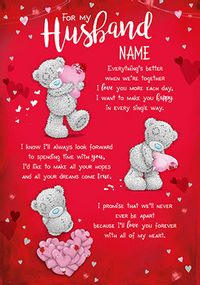 Tap to view Me To You - Husband Personalised Valentine's Day Card