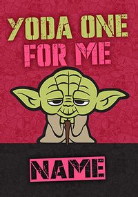 Yoda One Valentine's Day Personalised Card