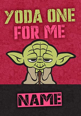 Yoda One Valentine's Day Personalised Card
